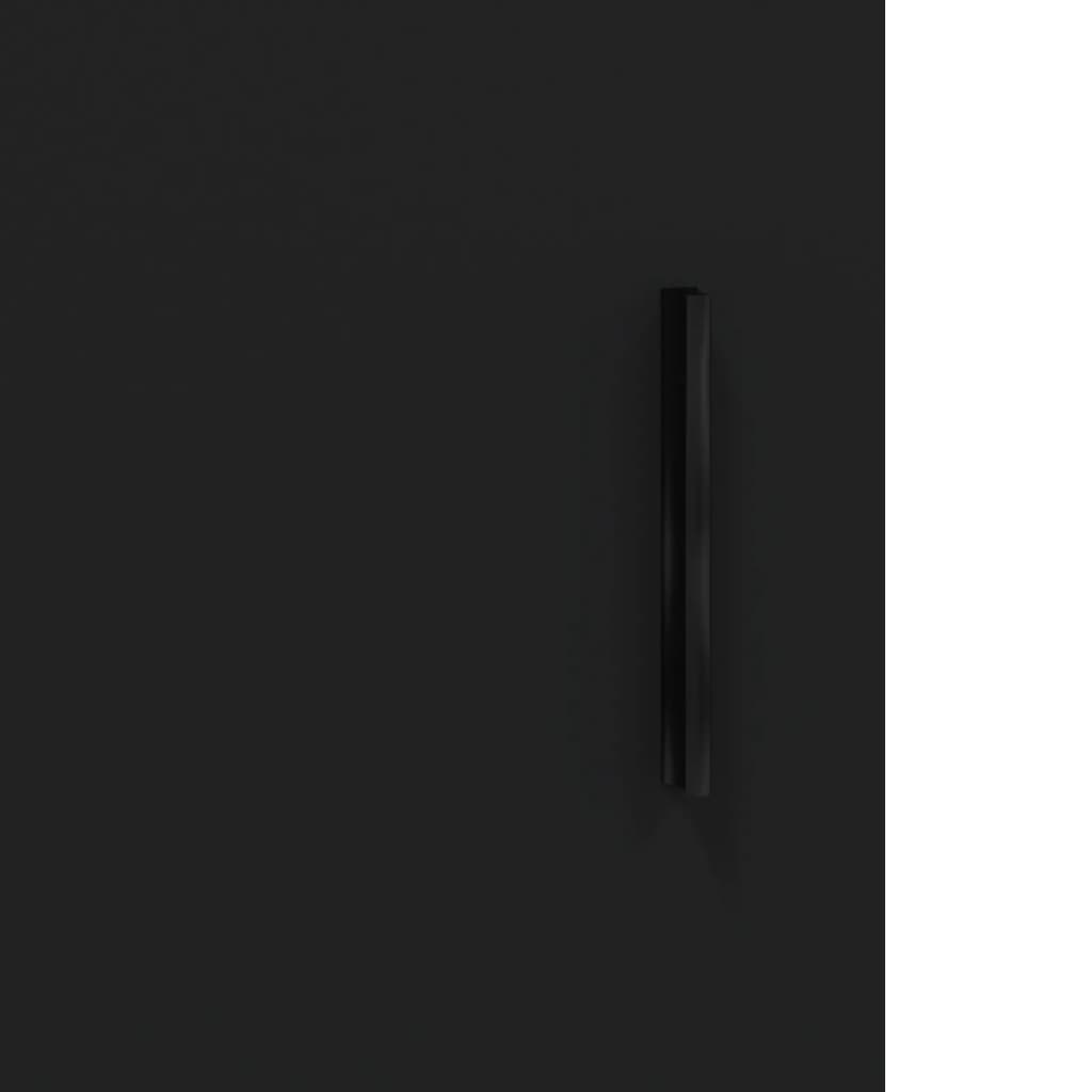 vidaXL Aparador alto madera contrachapada negro 69,5x34x180 cm