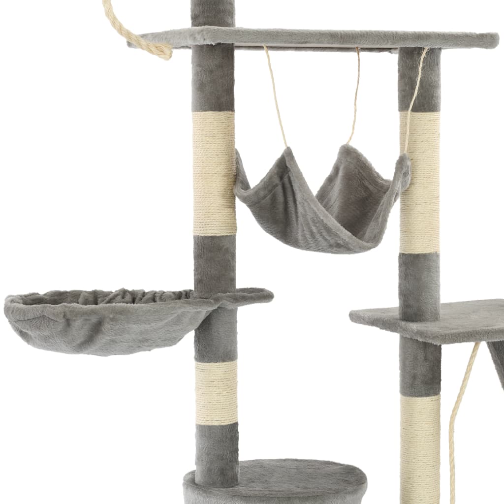 vidaXL Rascador para gatos con poste de sisal 230-250 cm gris