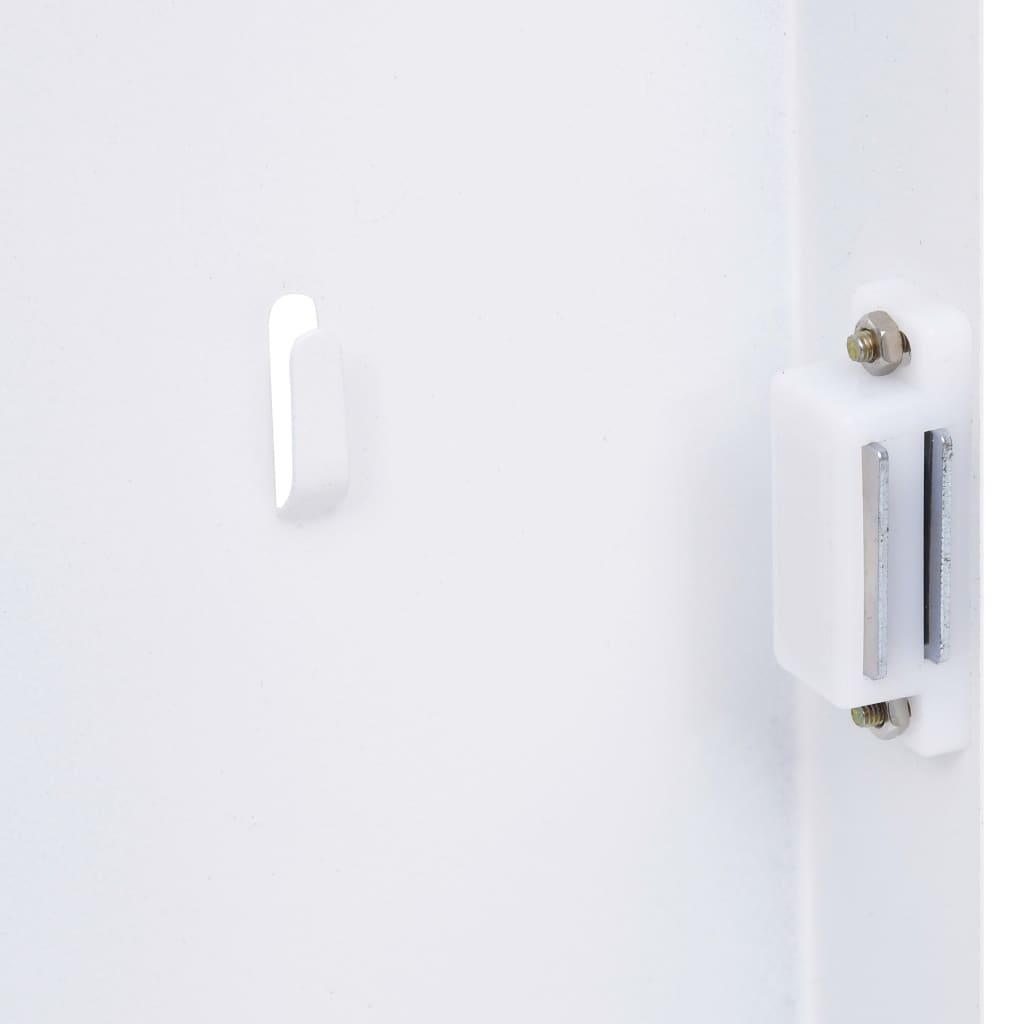 vidaXL Caja de llaves con tablero magnético blanca 30x20x5,5 cm
