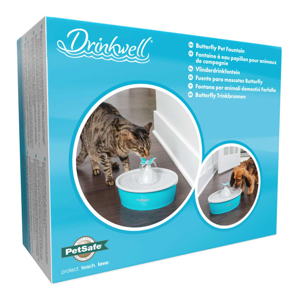 PetSafe Bebedero para mascotas Drinkwell con mariposa 1,5 L