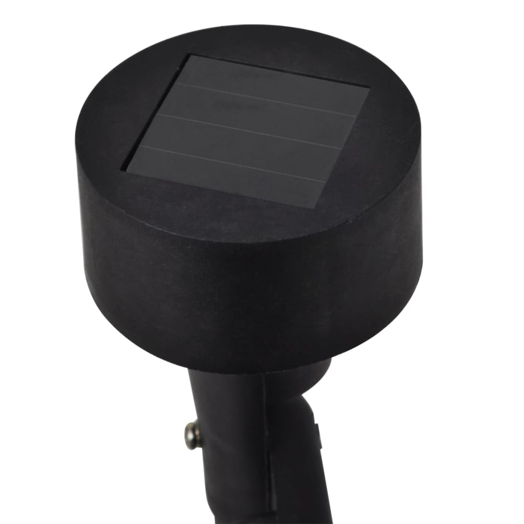 vidaXL Foco LED solar de exterior 12 uds negro