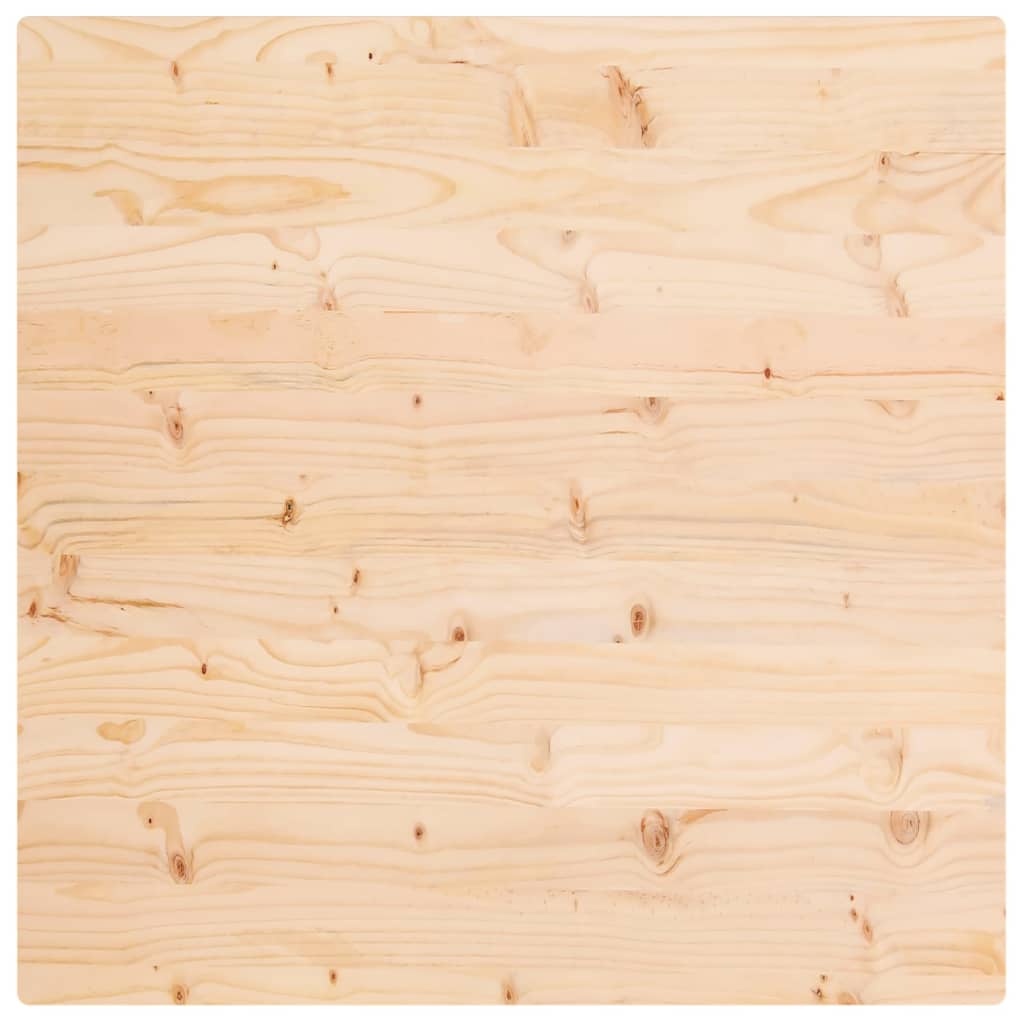 vidaXL Tablero de mesa cuadrado madera maciza de pino 80x80x2,5 cm