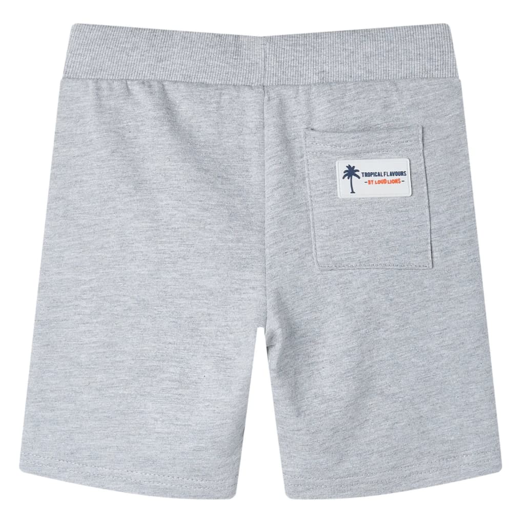 Pantalón corto infantil con cordón gris 92