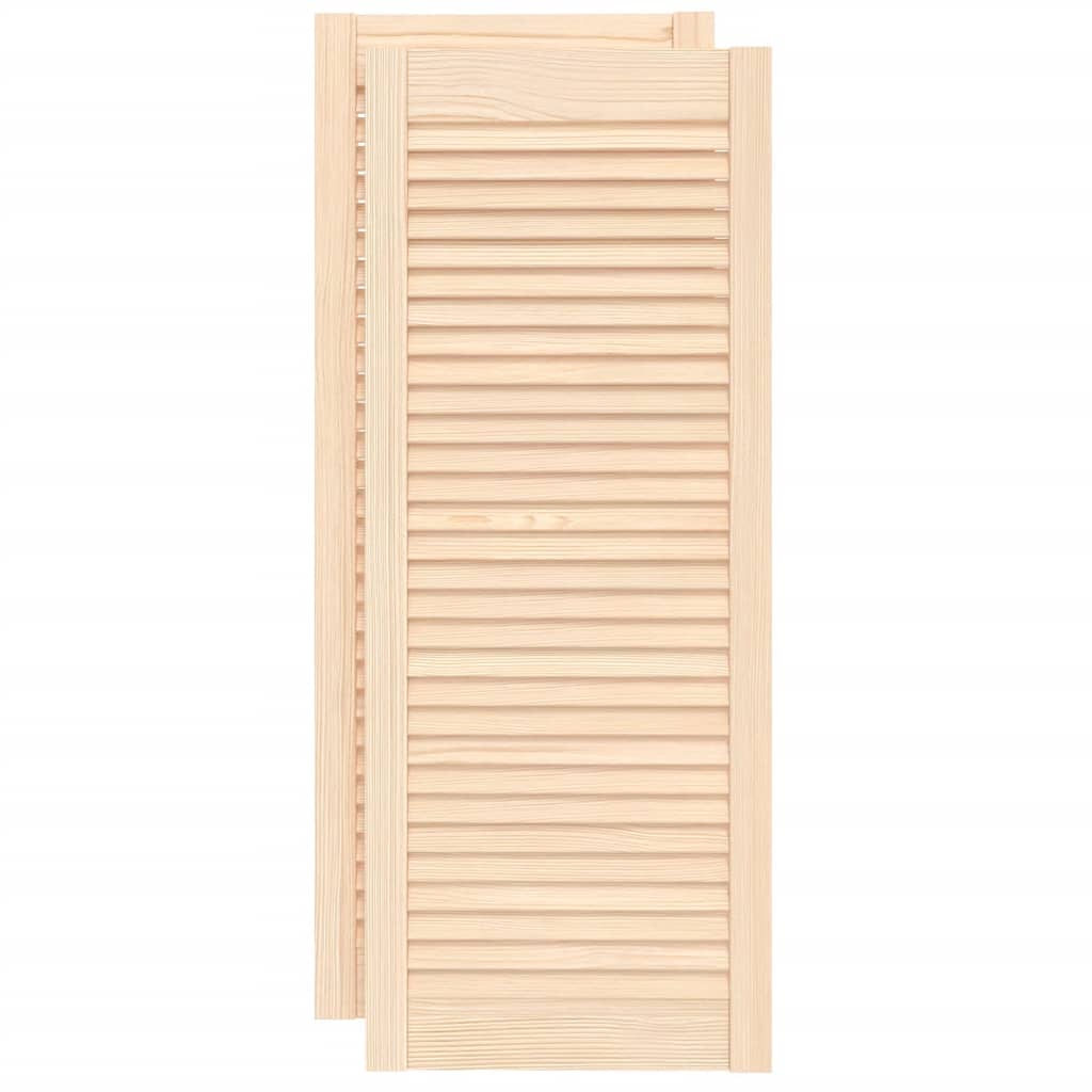 vidaXL Puerta de armario de lamas 2 uds madera de pino 99,3x39,4 cm