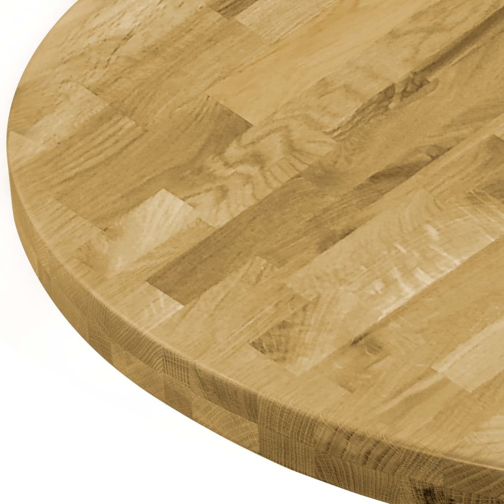 vidaXL Superficie de mesa redonda madera maciza de roble 44 mm 400 mm
