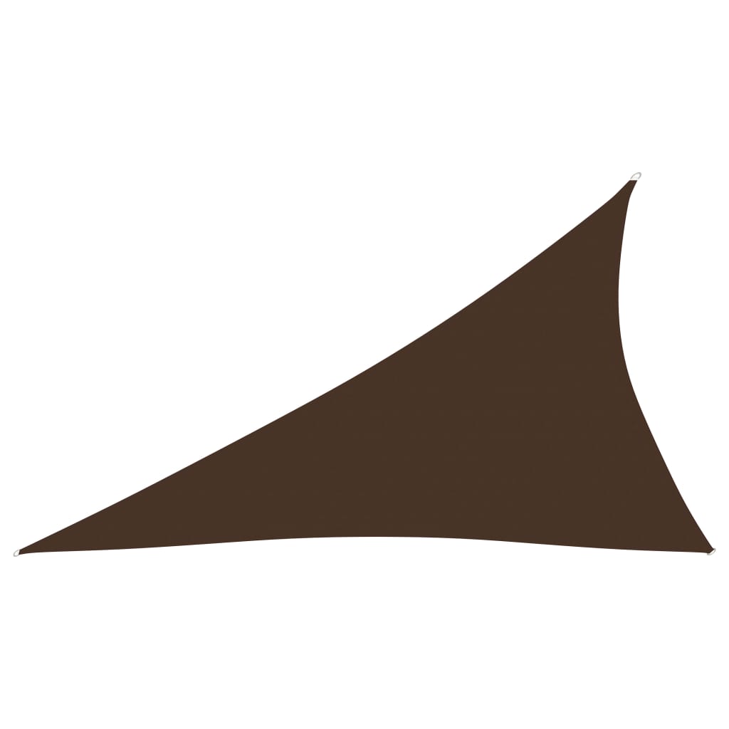 vidaXL Toldo de vela triangular de tela oxford marrón 3x4x5 m
