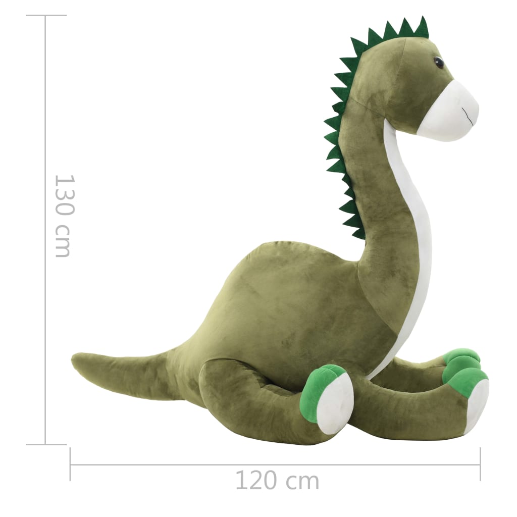vidaXL Dinosaurio brontsaurus de peluche verde