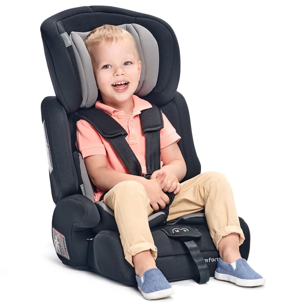 Kinderkraft Silla de bebé para coche COMFORT UP 1+2+3 gris y negro