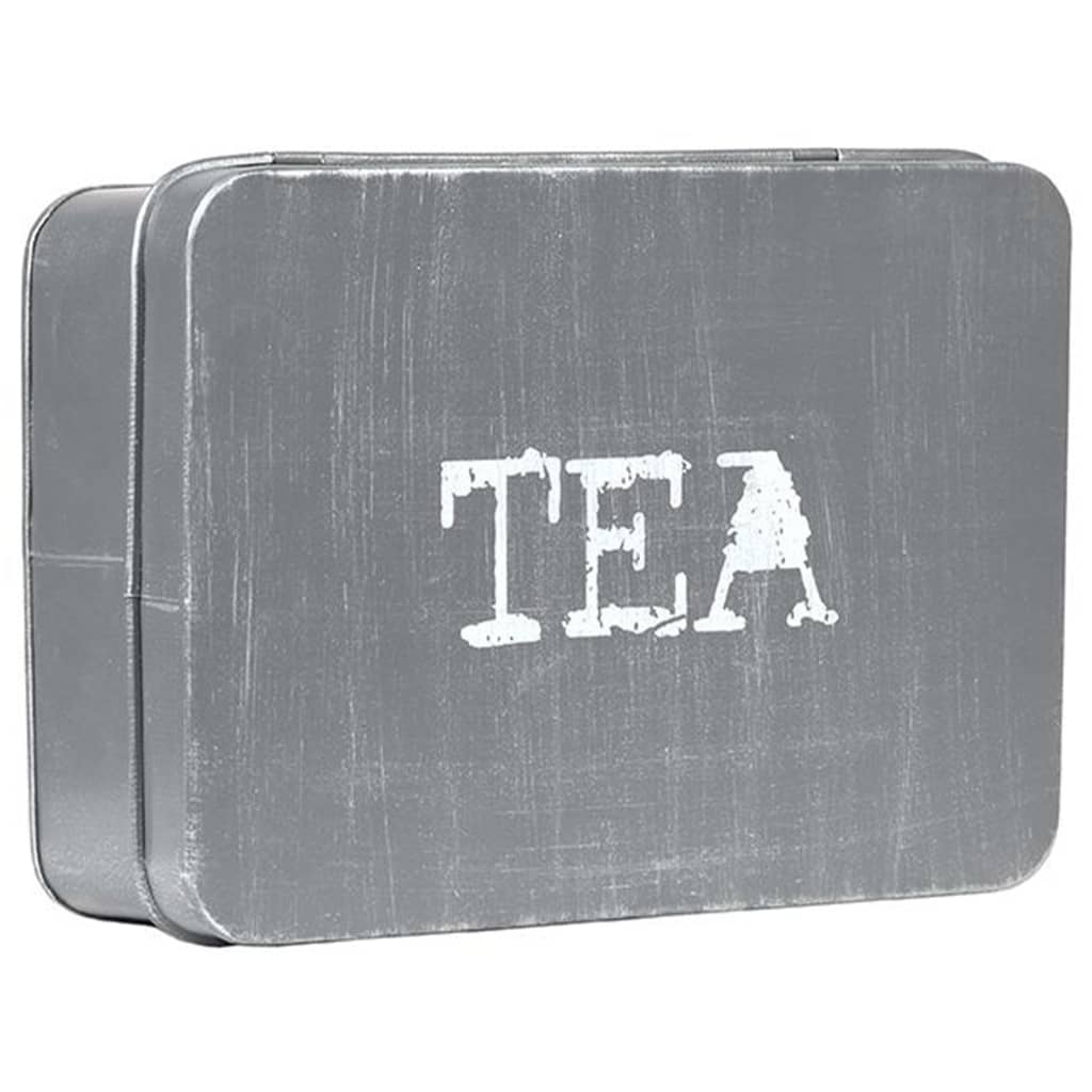 LABEL51 Caja de té gris envejecido 27x19x8 cm