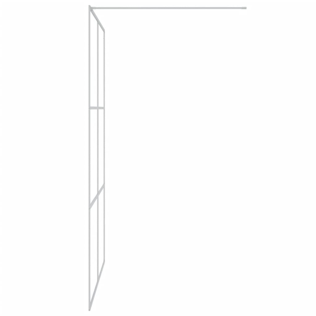 vidaXL Mampara de ducha vidrio ESG transparente plateado 140x195 cm