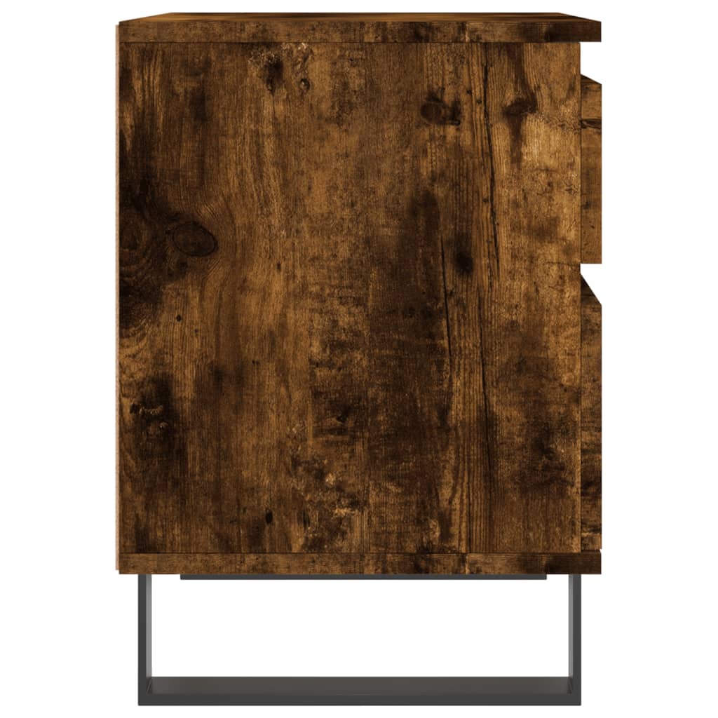 vidaXL Mesita de noche madera de ingeniería roble ahumado 40x35x50 cm