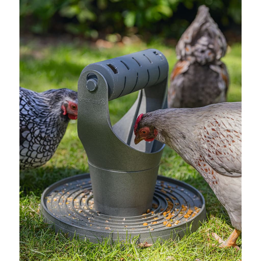 Beeztees Torre de alimentación y juego para pollos gris 30x30x30 cm