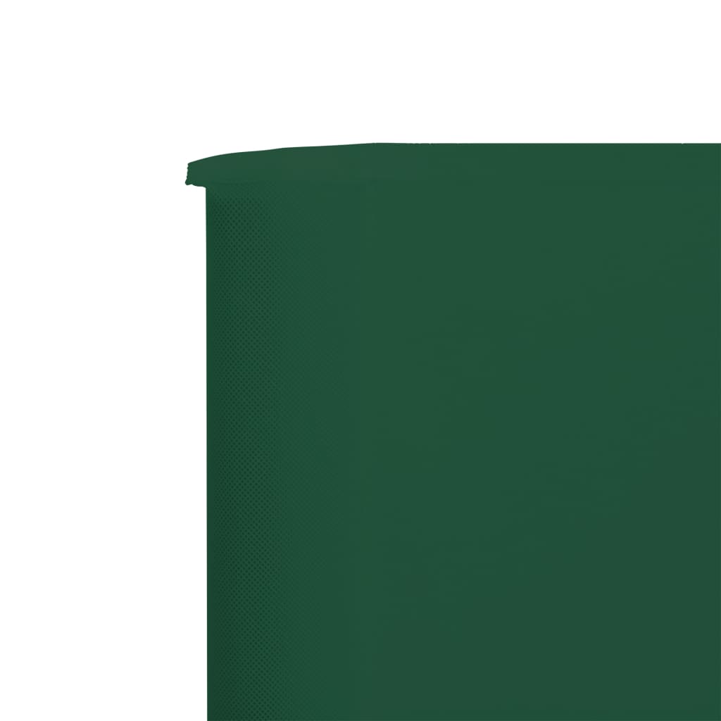 vidaXL Paravientos de playa de 6 paneles tela verde 800x160 cm