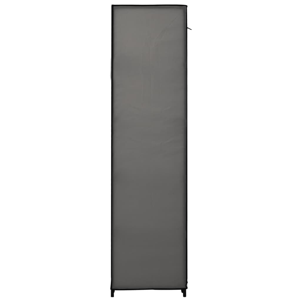 vidaXL Armario plegable de tela gris 110x45x175 cm