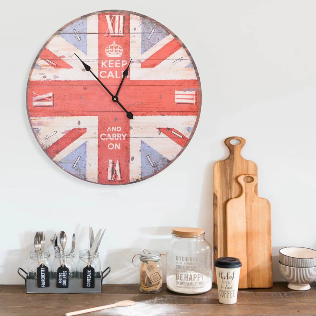 vidaXL Reloj vintage de pared UK 60 cm