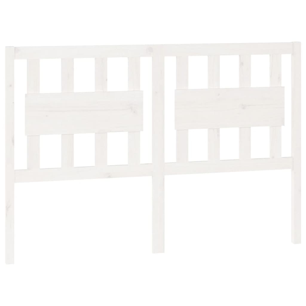 vidaXL Cabecero de cama madera maciza de pino blanco 125,5x4x100 cm