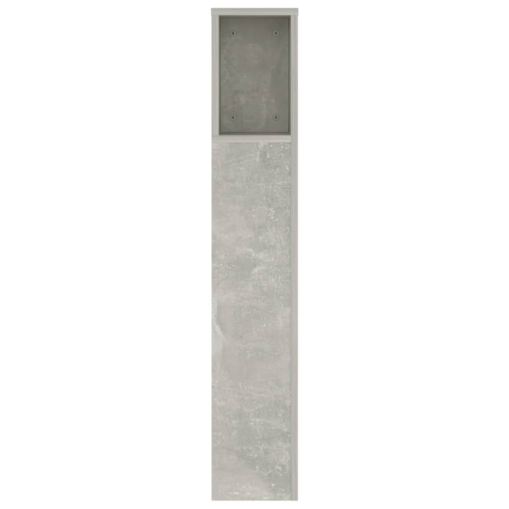 vidaXL Mueble cabecero gris hormigón 140x18,5x104,5 cm