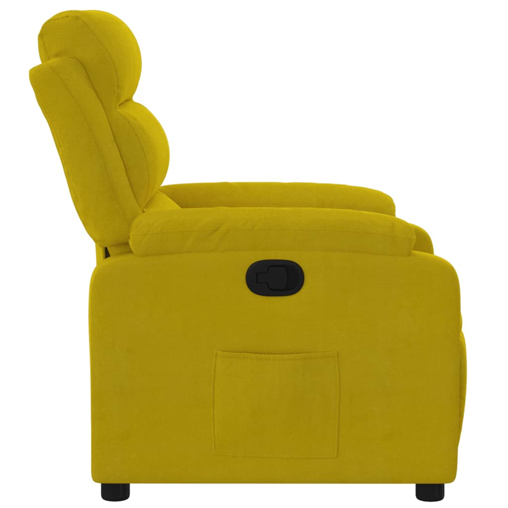vidaXL Sillón reclinable terciopelo amarillo