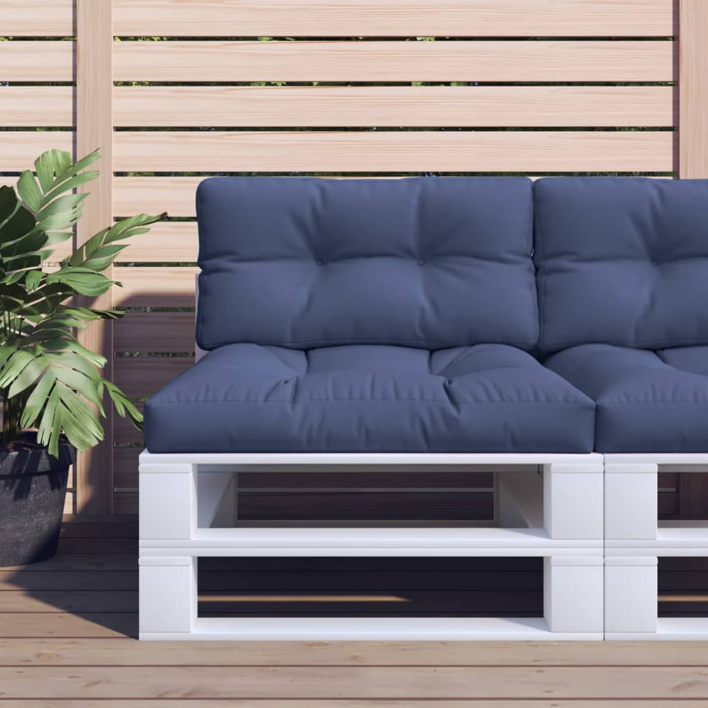 vidaXL Cojín para sofá de palets de tela azul marino 120x40x12 cm