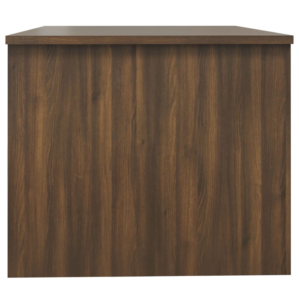 vidaXL Mesa de centro madera contrachapada marrón roble 80x50x42,5 cm
