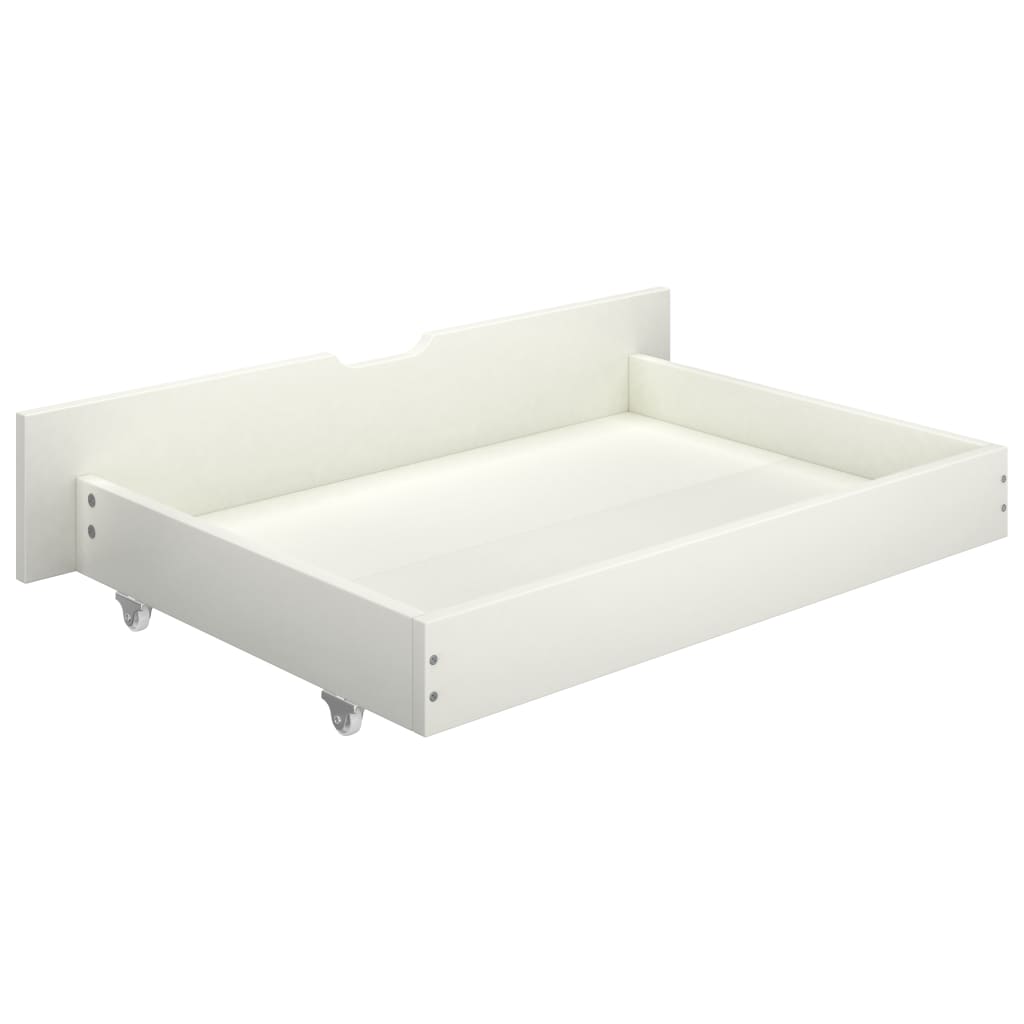 vidaXL Estructura de cama con 2 cajones madera pino blanco 90x200 cm