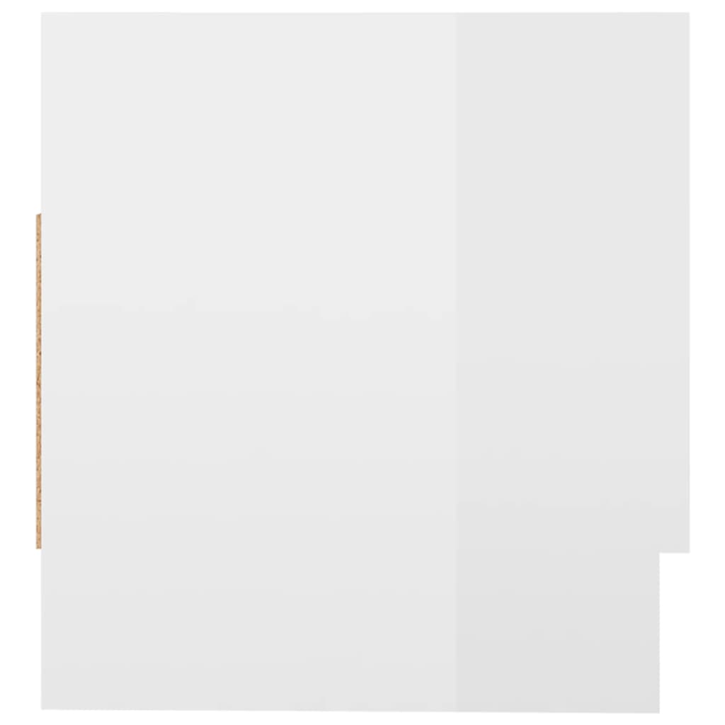 vidaXL Armario de madera contrachapada blanco brillante 70x32,5x35 cm