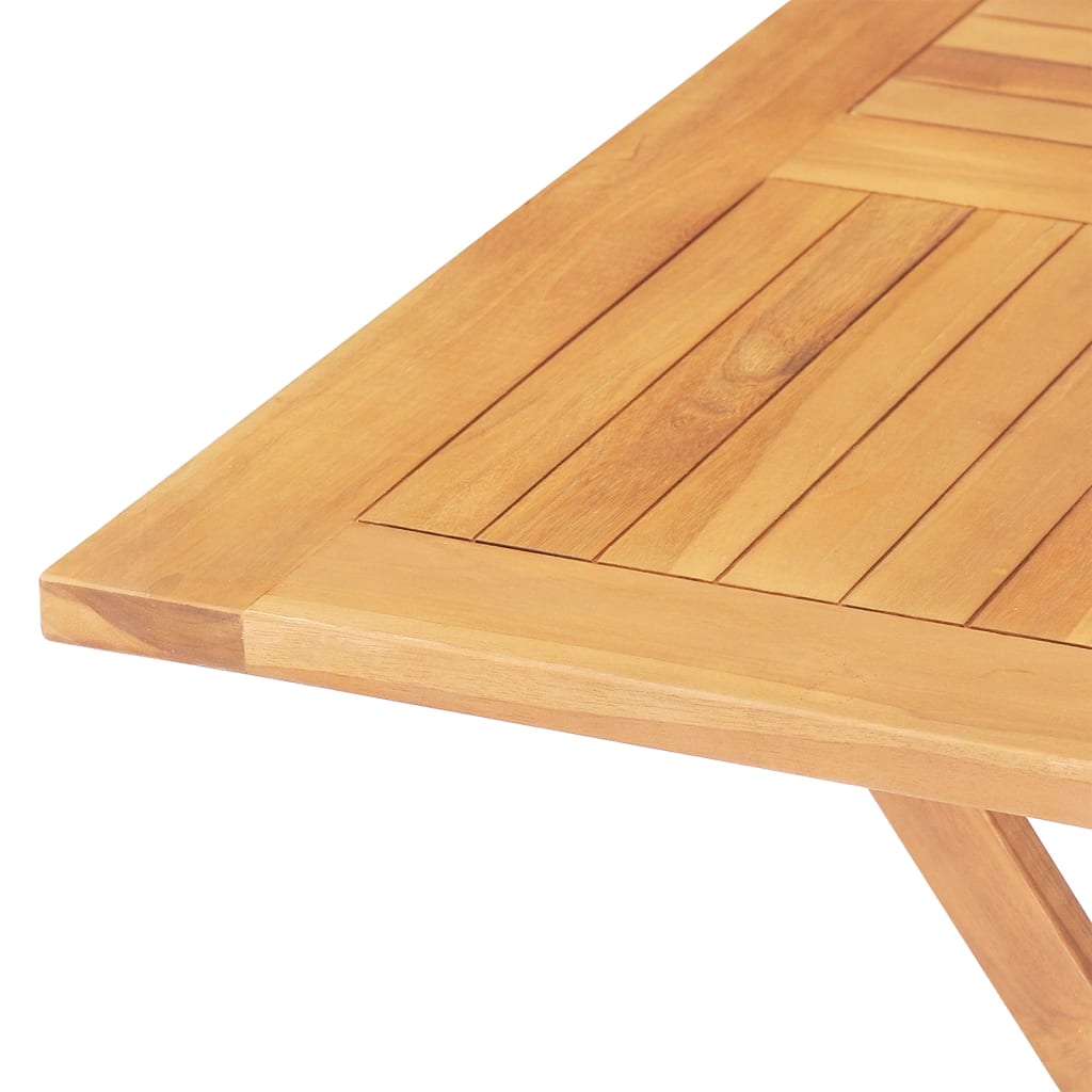 vidaXL Mesa de jardín plegable madera de teca maciza 85x85x76 cm