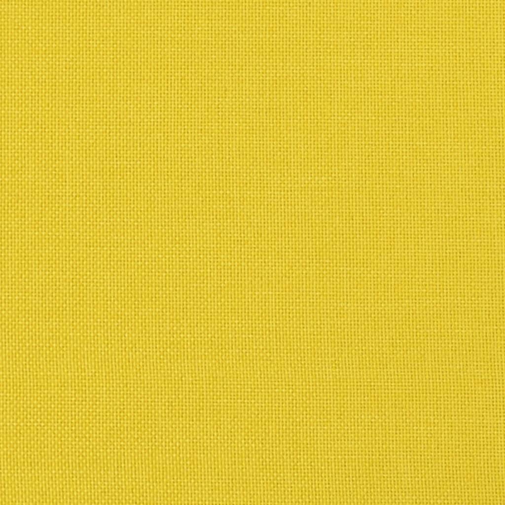 vidaXL Reposapiés de tela amarillo claro 70x55x41 cm