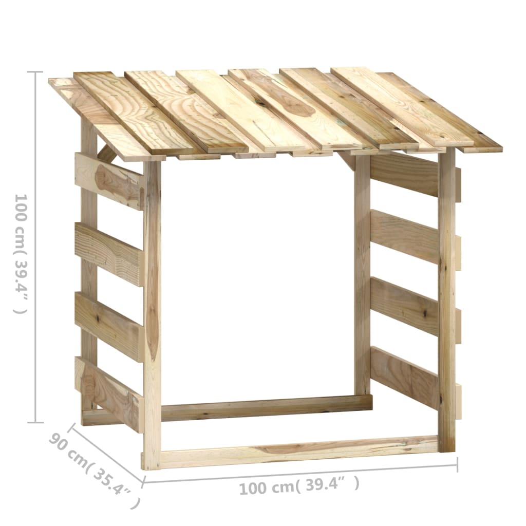 vidaXL Pérgolas con techo 4 uds madera pino impregnada 100x90x100 cm