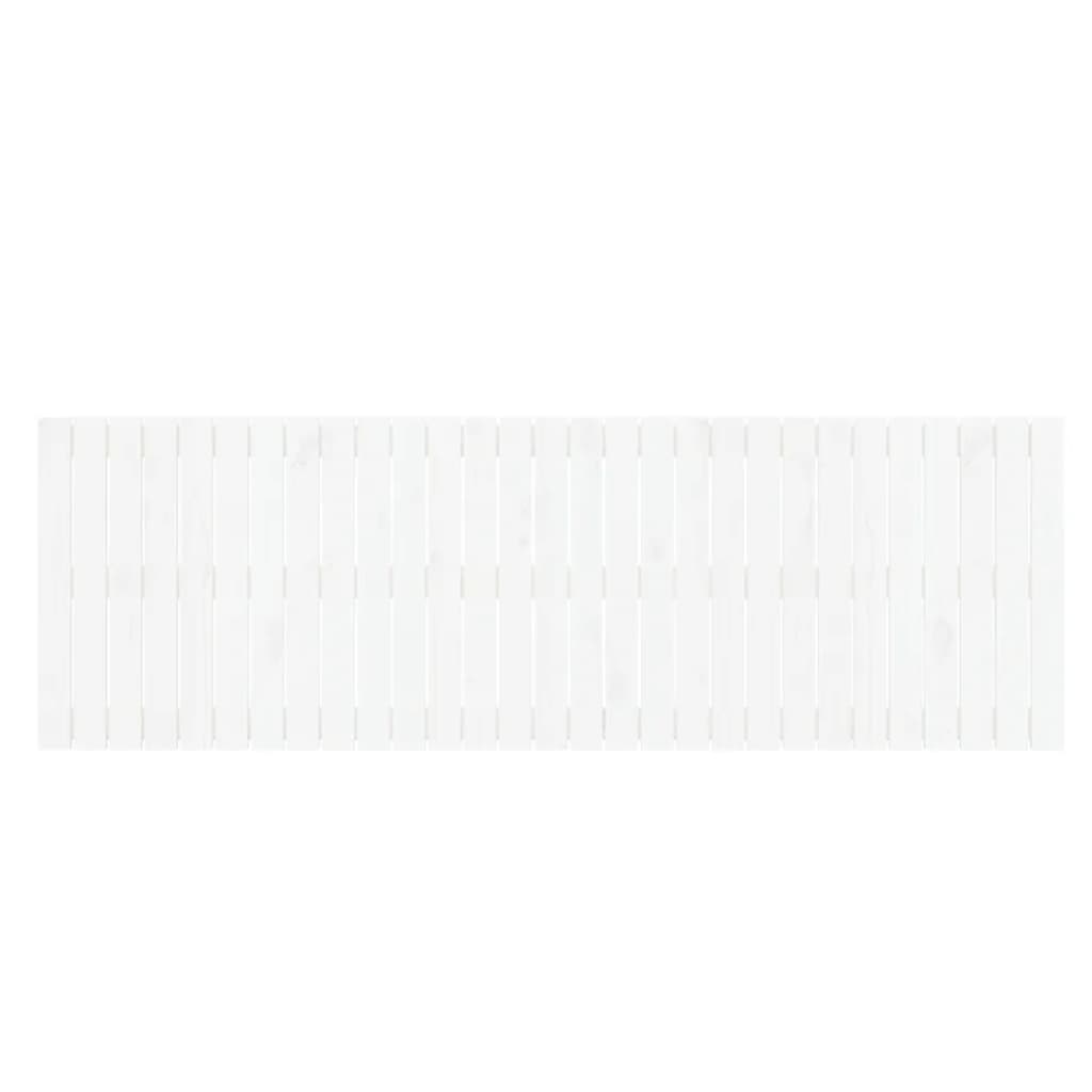 vidaXL Cabecero de cama de pared madera maciza pino blanco 185x3x60 cm