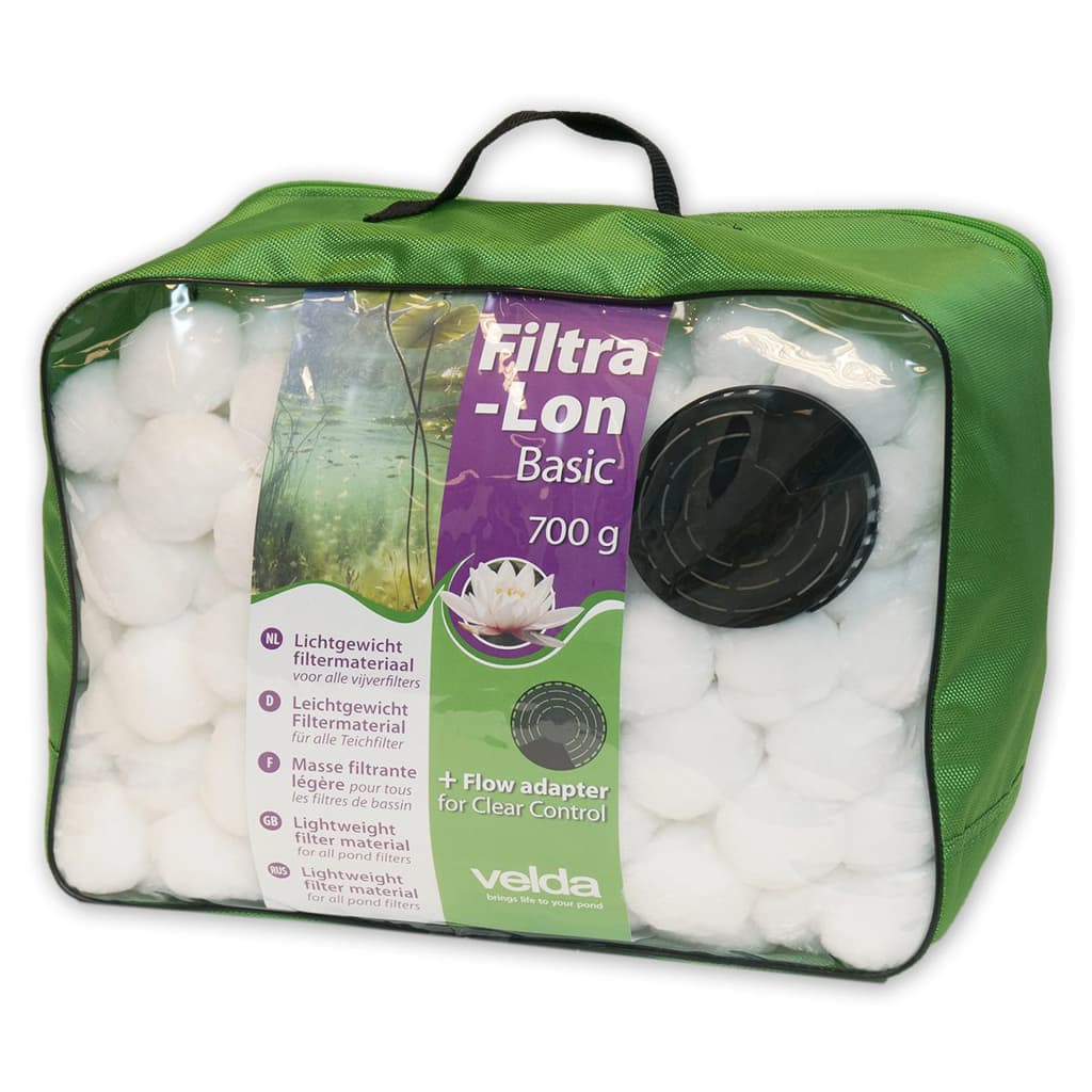 Velda Material filtrante para estanques Filtra-Lon Basic 700 g blanco
