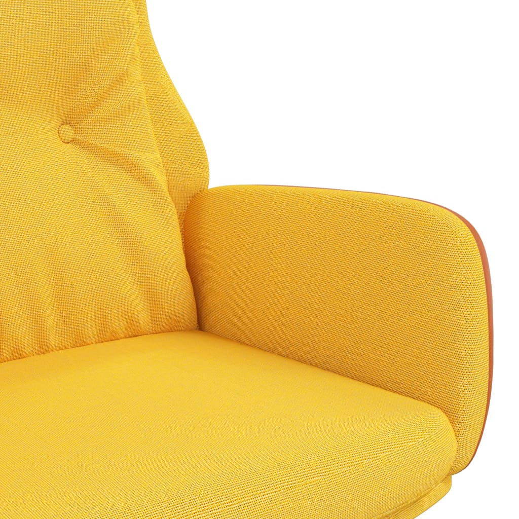 vidaXL Sillón de relax de tela y PVC amarillo mostaza