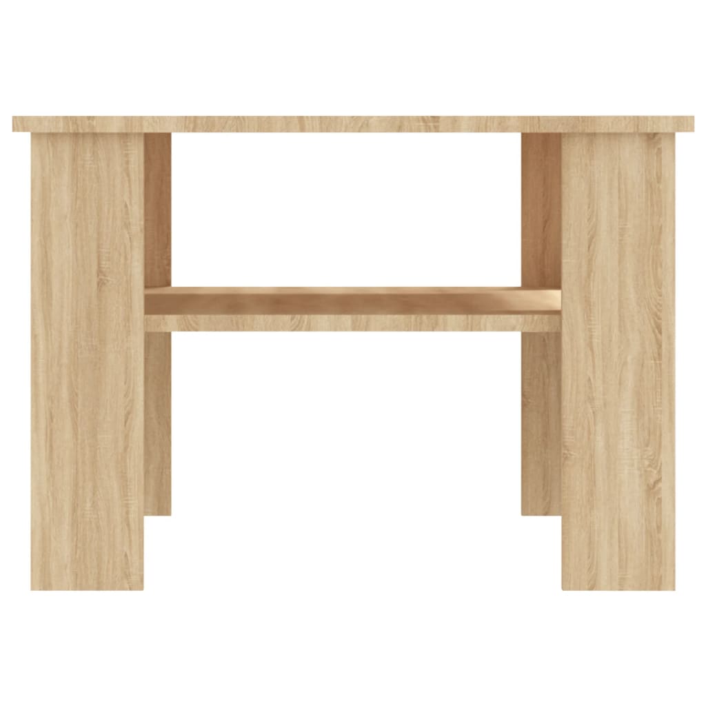 vidaXL Mesa de centro madera contrachapada roble Sonoma 60x60x42 cm