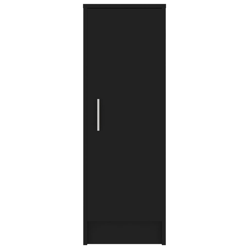 vidaXL Mueble zapatero de aglomerado negro 32x35x92 cm