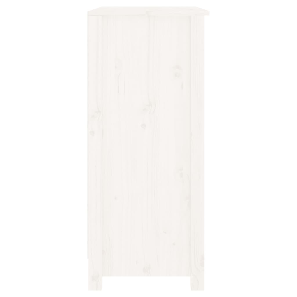 vidaXL Aparador de madera maciza de pino blanco 70x35x80 cm