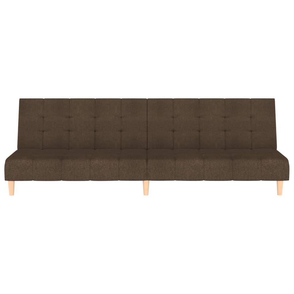 vidaXL Sofá cama de 2 plazas tela marrón