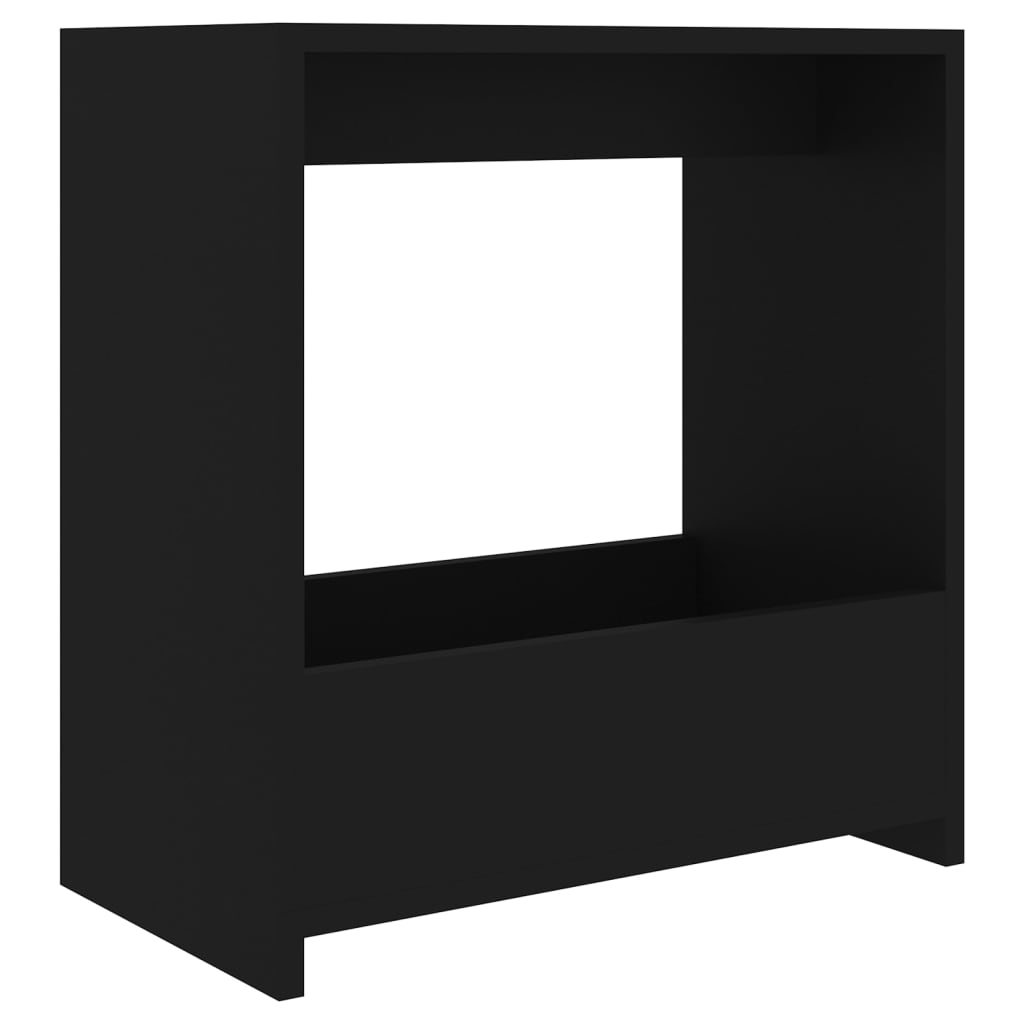 vidaXL Mesa auxiliar de madera contrachapada negro 50x26x50 cm