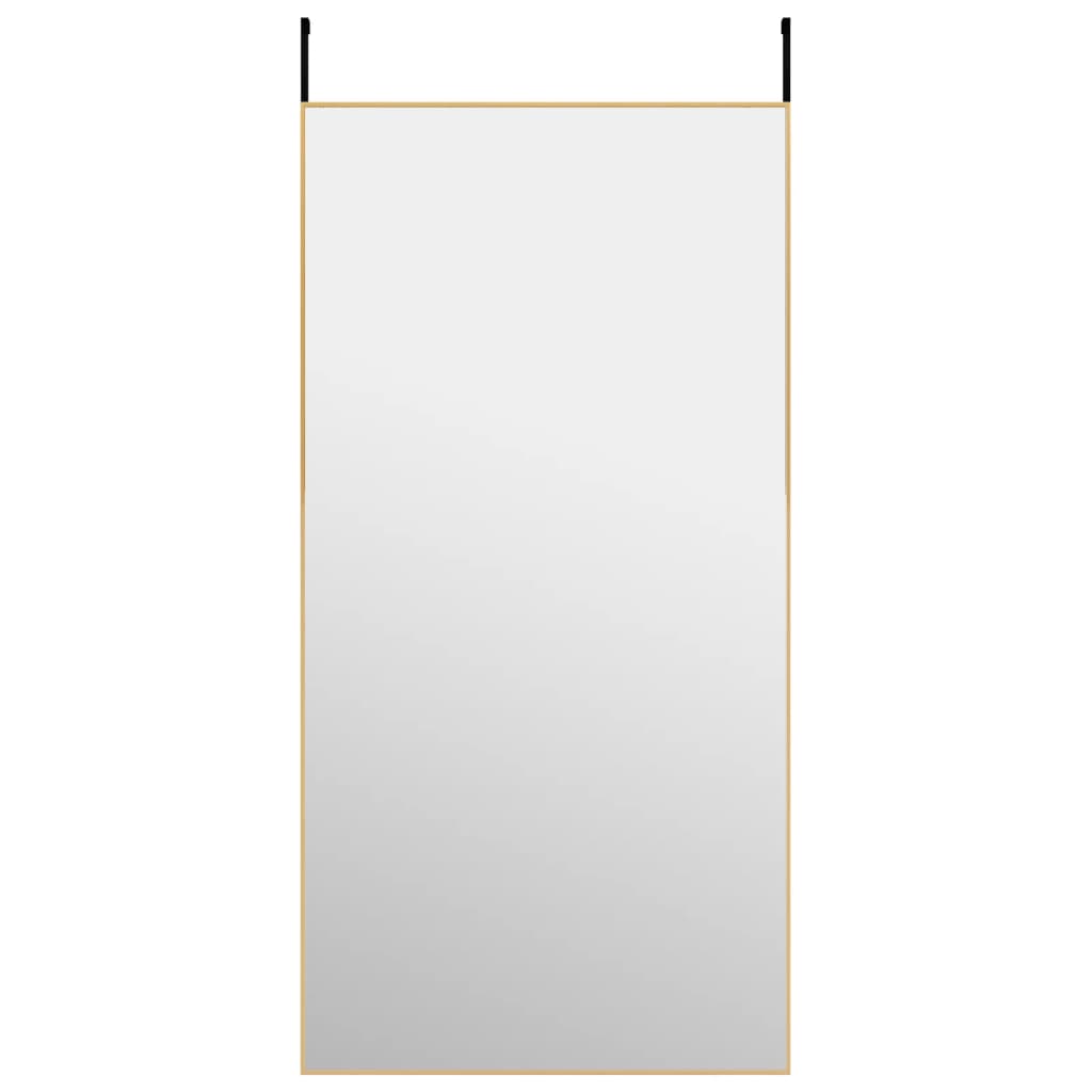 vidaXL Espejo de puerta cristal y aluminio dorado 50x100 cm