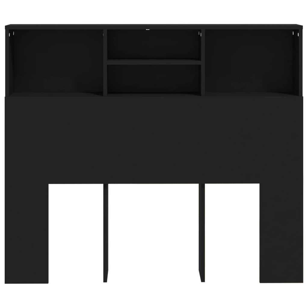 vidaXL Mueble cabecero negro 120x19x103,5 cm