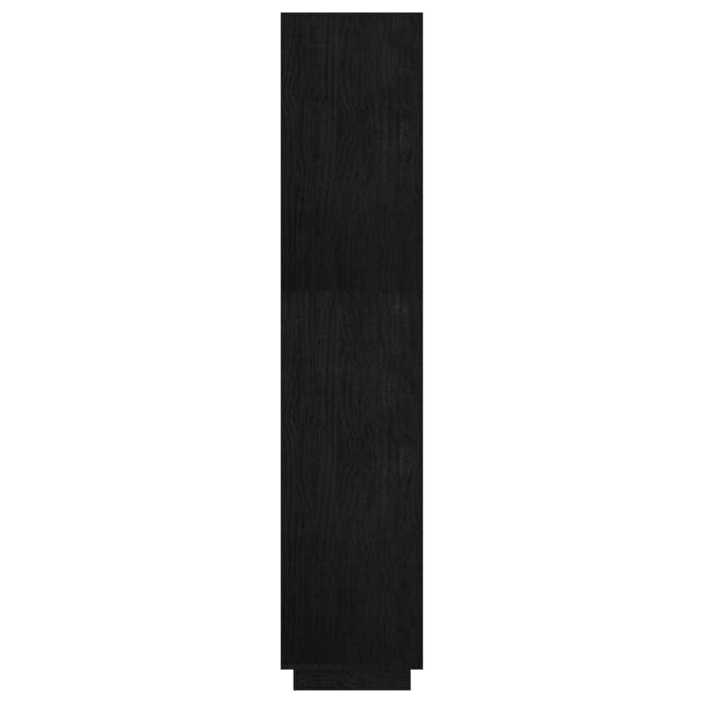 vidaXL Estantería/divisor de espacios madera pino negro 60x35x167 cm