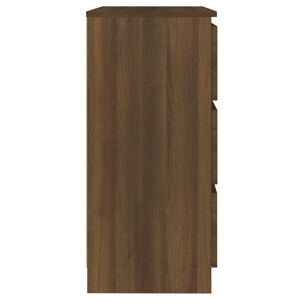 vidaXL Aparador de madera contrachapada roble marrón 60x35x76 cm