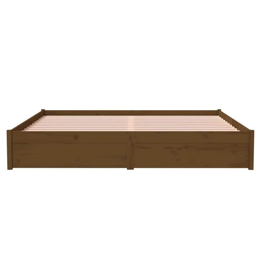 vidaXL Estructura cama madera maciza marrón miel Super King 180x200 cm