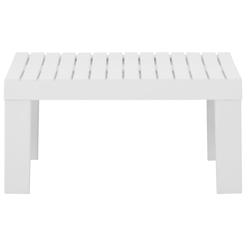 vidaXL Set de muebles de jardín 2 piezas con cojines plástico blanco