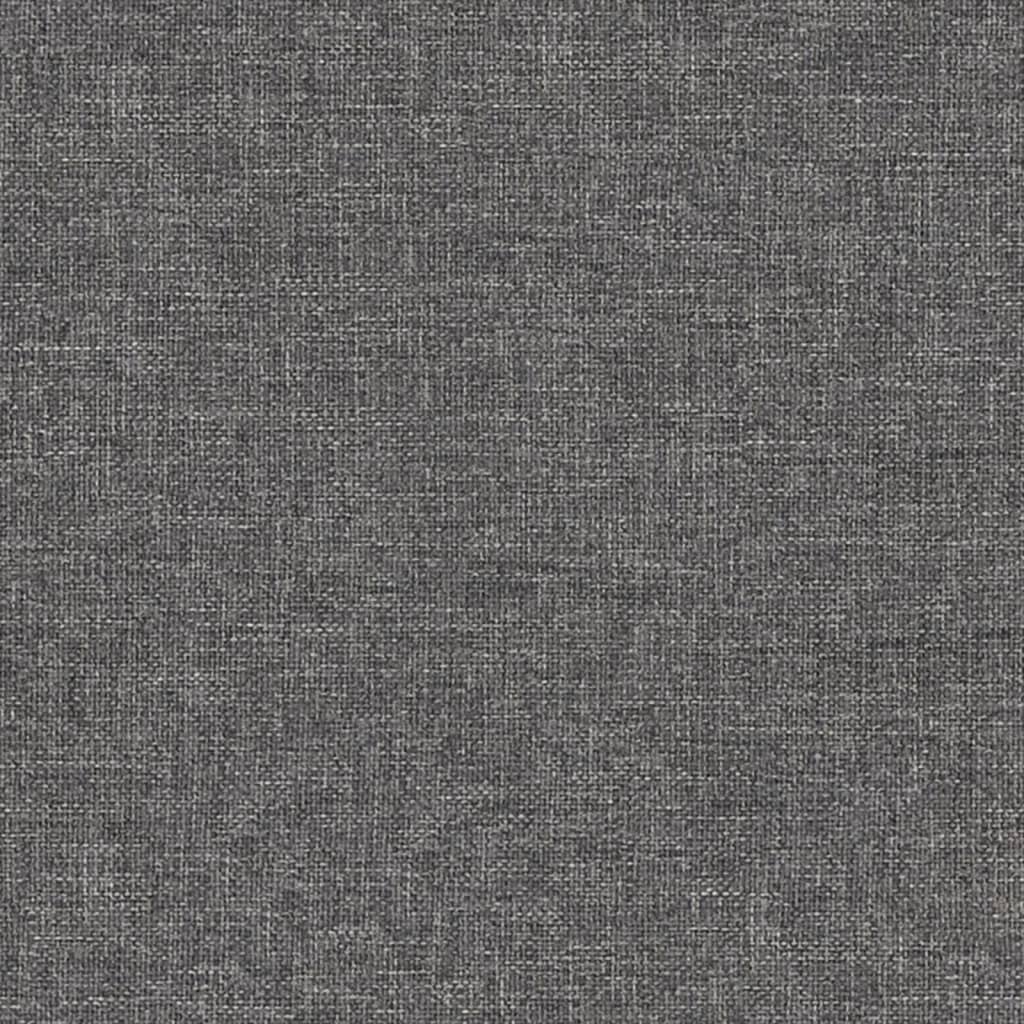 vidaXL Reposapiés de tela y cuero sintético gris claro 60x60x36 cm