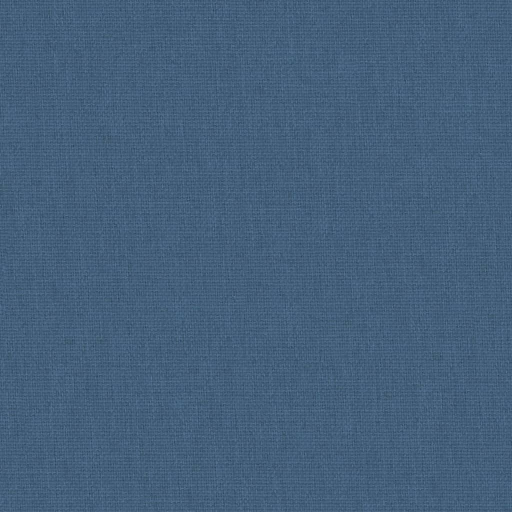 vidaXL Cuna con colchón tela de lino azul marino