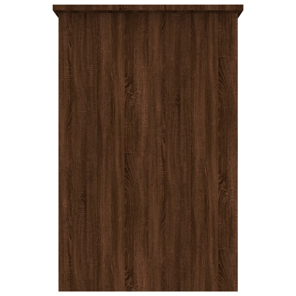 vidaXL Escritorio de madera contrachapada marrón roble 100x50x76 cm