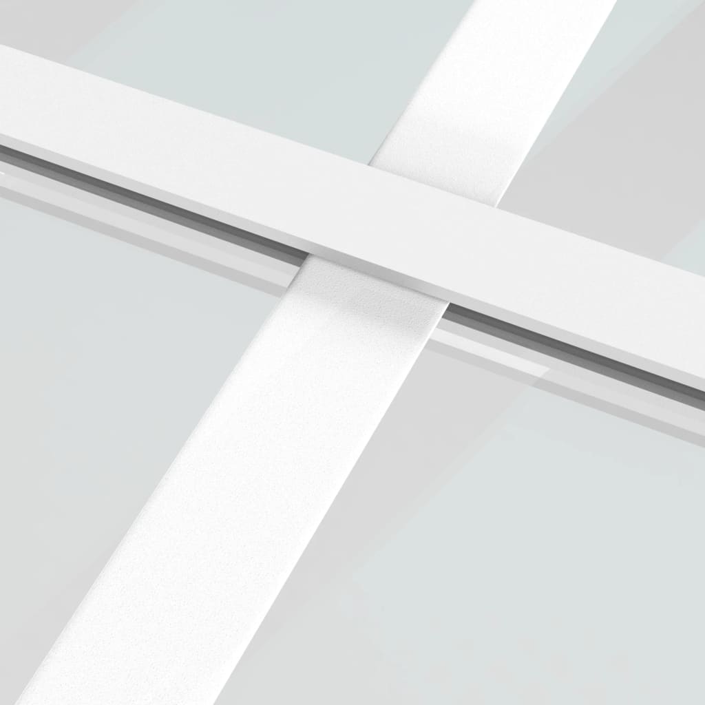 vidaXL Puerta corredera ESG vidrio y aluminio 90x205 cm blanco