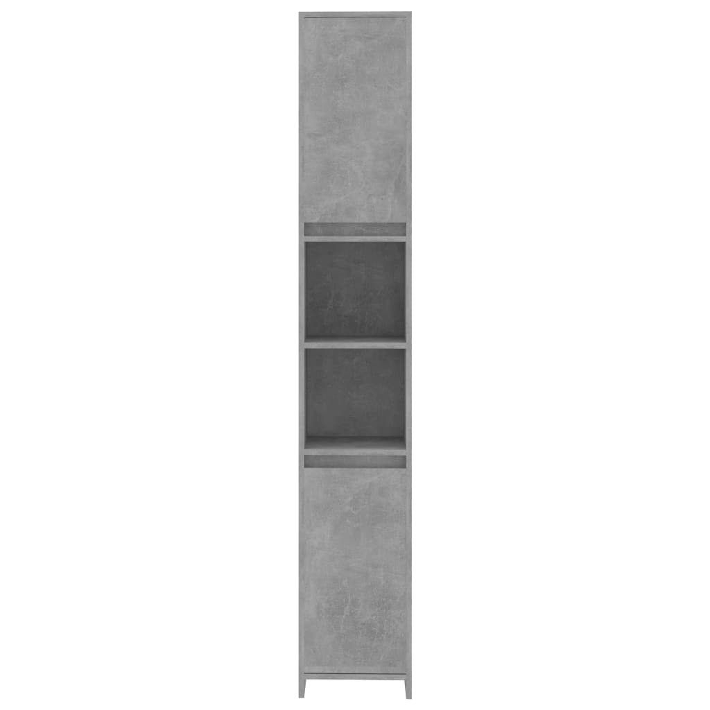 vidaXL Armario de baño contrachapada gris hormigón 30x30x183,5 cm