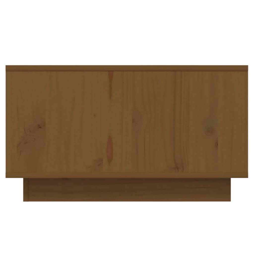 vidaXL Mesa de centro madera maciza de pino marrón miel 55x56x32 cm
