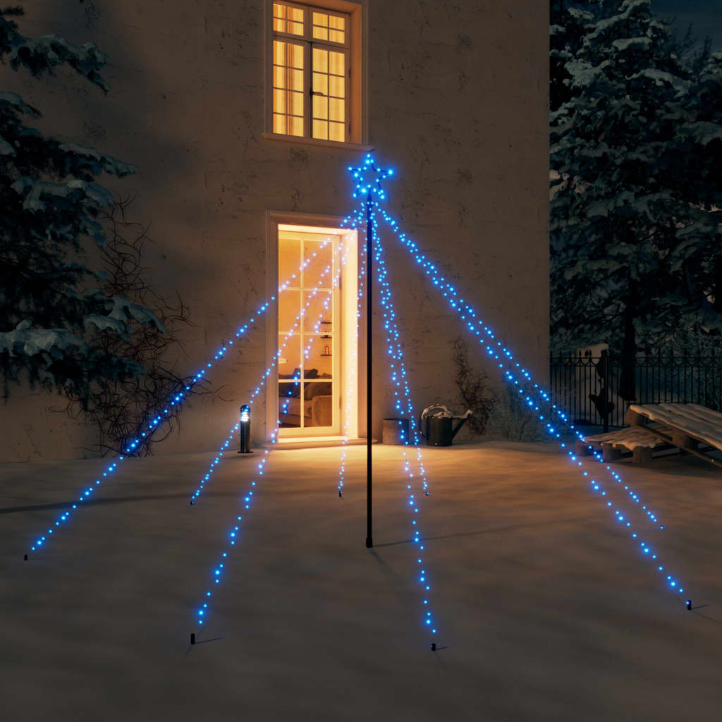 vidaXL Luces de árbol de Navidad interior 400 LED azul 2,5 m